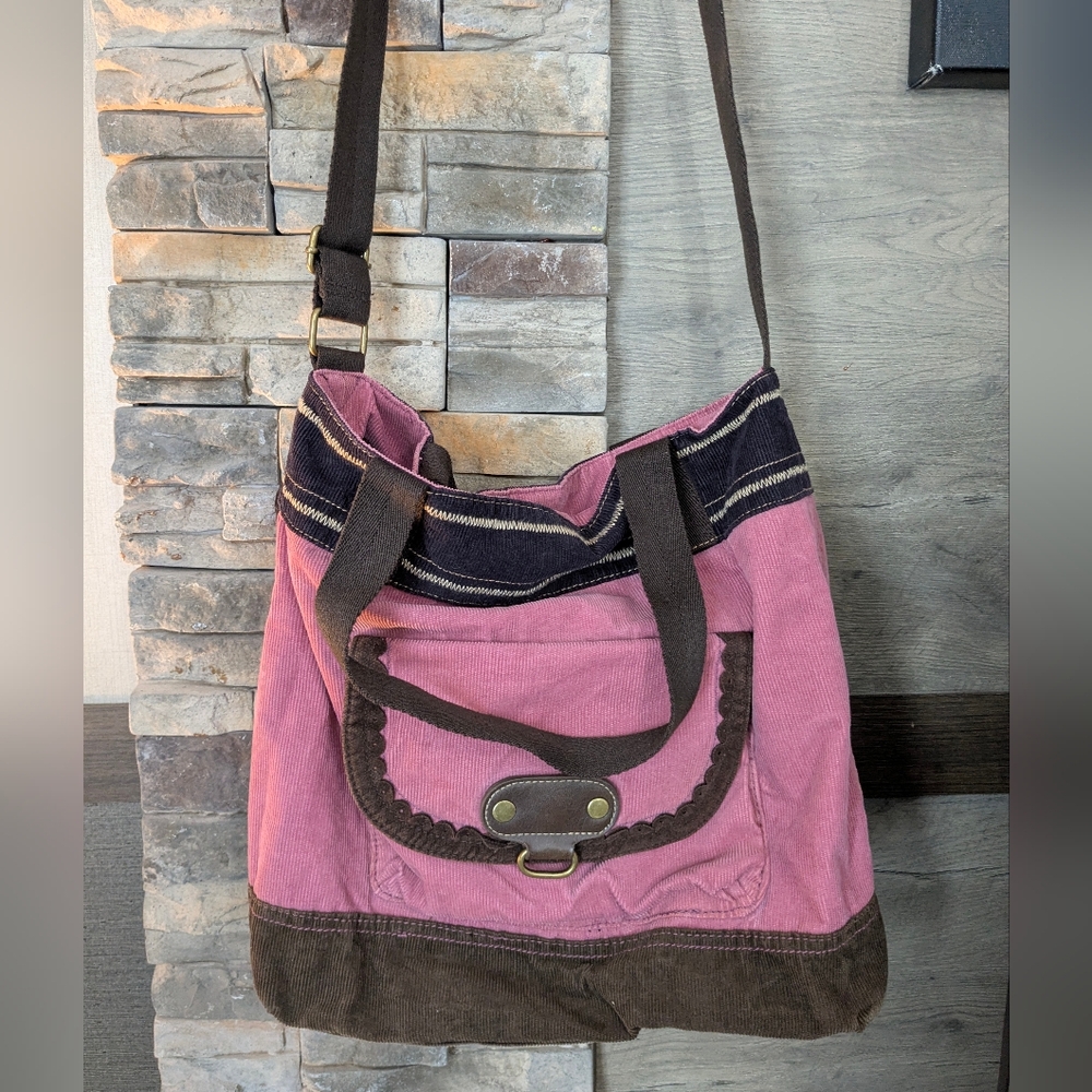 🏔️ Vintage Large Route 66 Corduroy Bag
